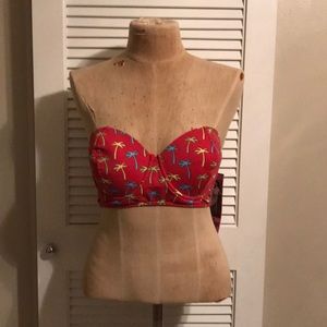 Bettie Page Palm Tree Bikini Top